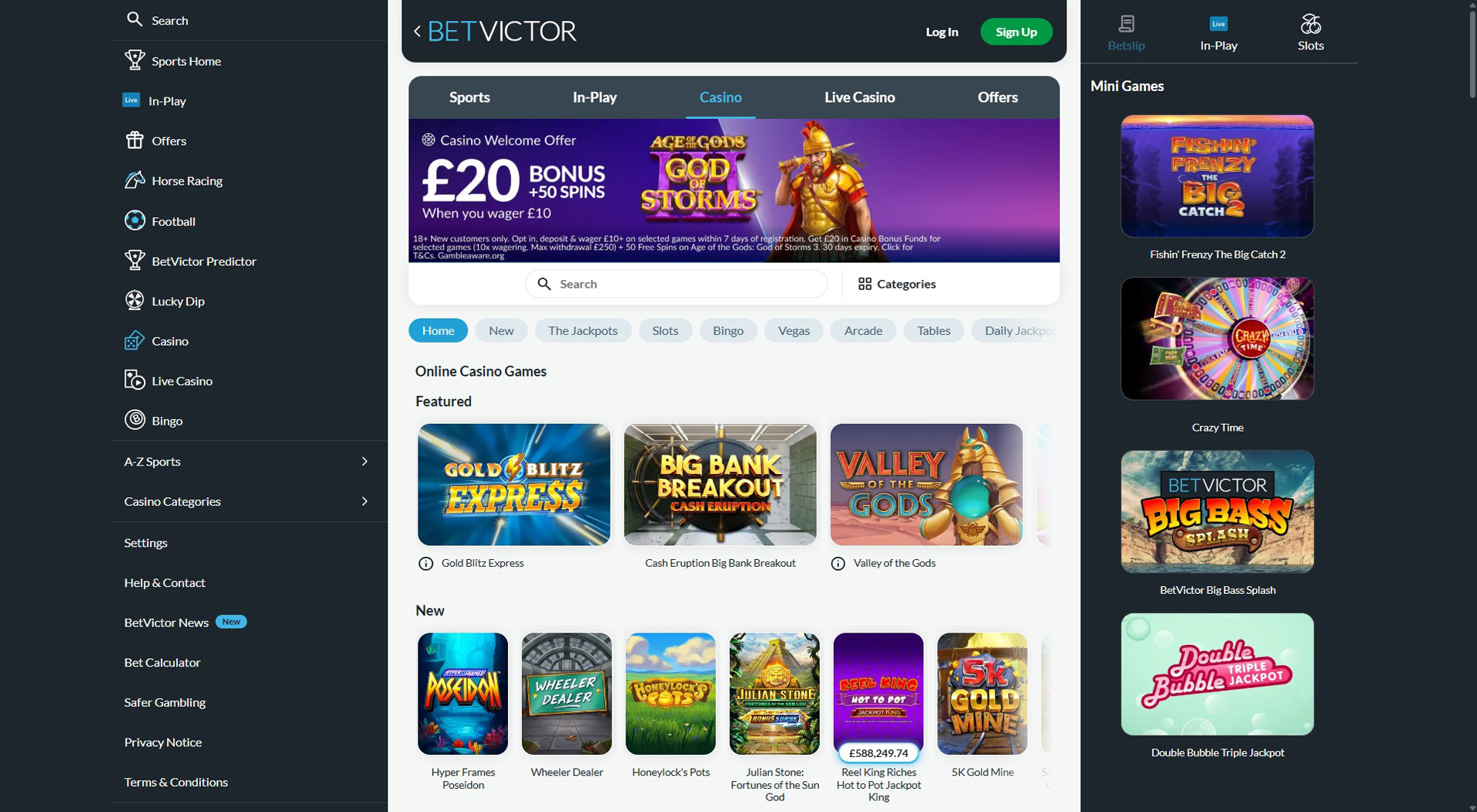 10. BetVictor Casino - Reliable Payforit Casino Pick