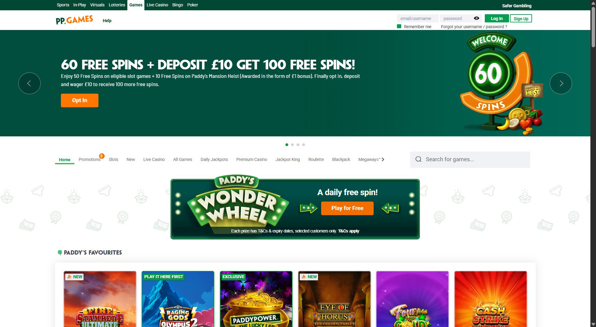 5. Paddy Power Games - Mobile Payforit Casino Choice
